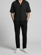 Men's Striped Knit Two-Piece Set