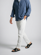 Men's Striped Long Sleeve Spread Collar Oversized Summer Shirt