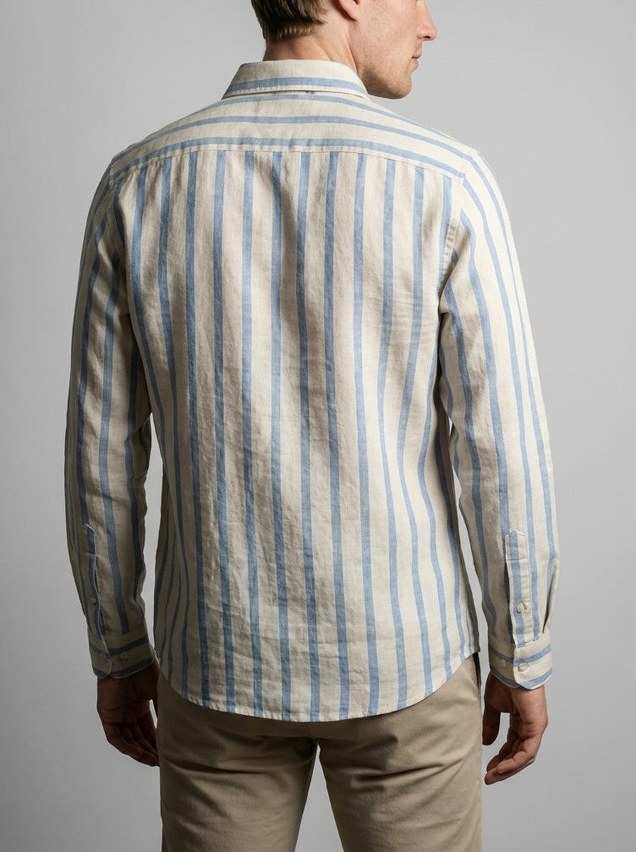 Men's Striped Oxford Button Down Shirt