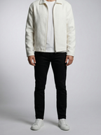 Men's Textured Slub Full Zip Overshirt