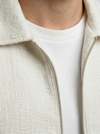 Men's Textured Slub Full Zip Overshirt