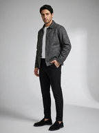 Men's Textured Snap Front Jacket