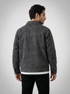 Men's Textured Snap Front Jacket