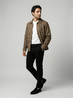 Men's Textured Snap Front Jacket