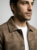 Men's Textured Snap Front Jacket