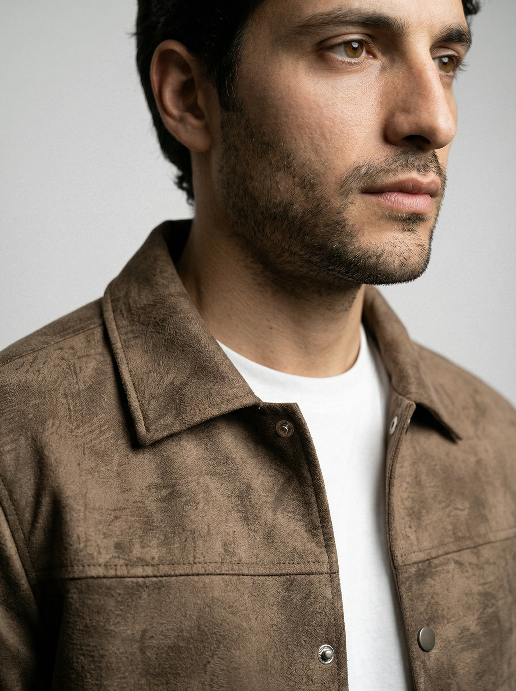 Men's Textured Snap Front Jacket