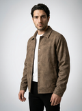 Men's Textured Snap Front Jacket