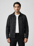 Men's Textured Snap Front Jacket