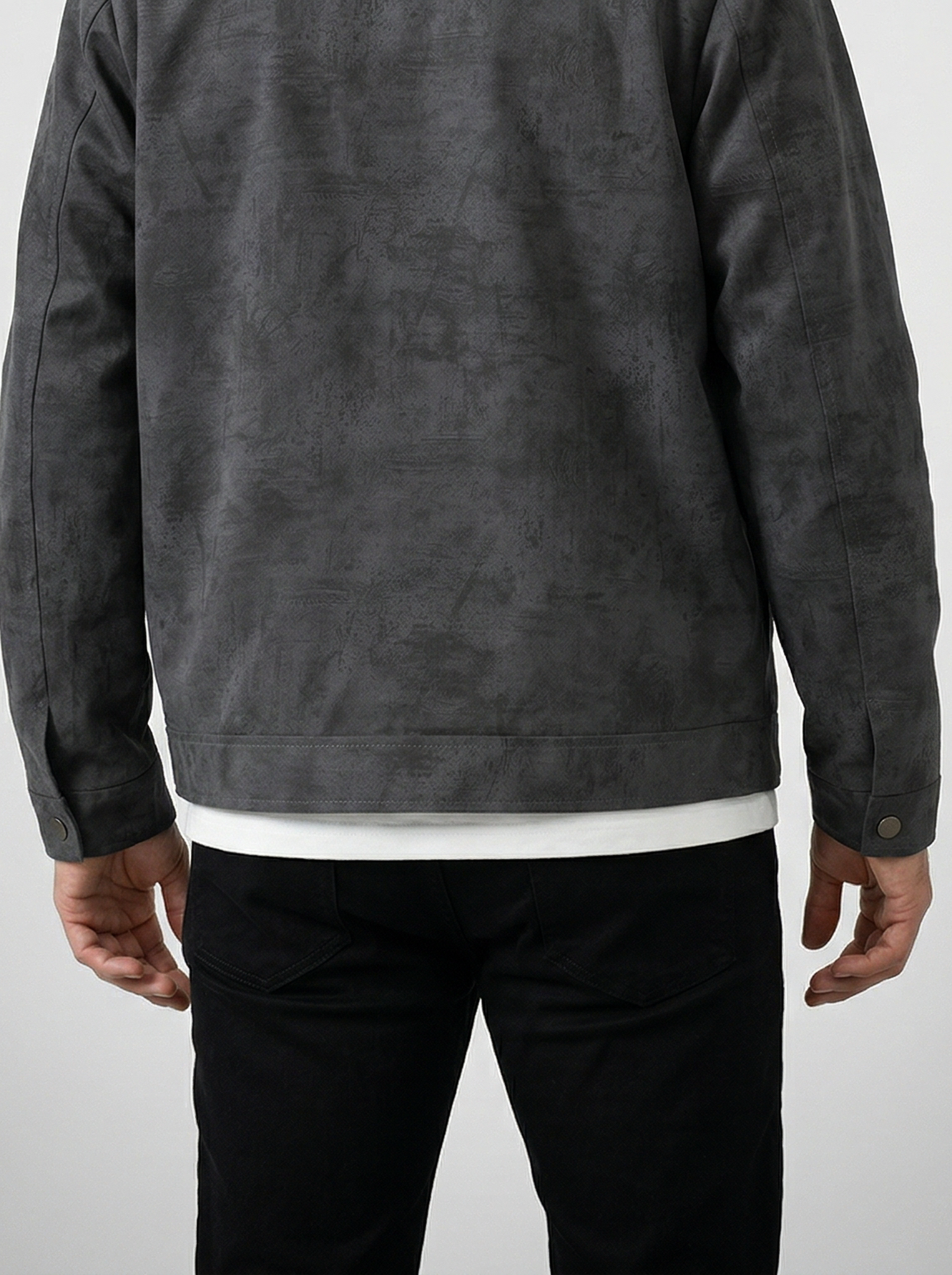 Men's Textured Snap Front Overshirt