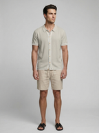 Men's Tipped Short Sleeve Knit Polo Shirt