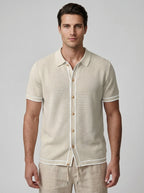 Men's Tipped Short Sleeve Knit Polo Shirt