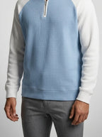 Men's Waffle Knit Quarter Zip Jumper