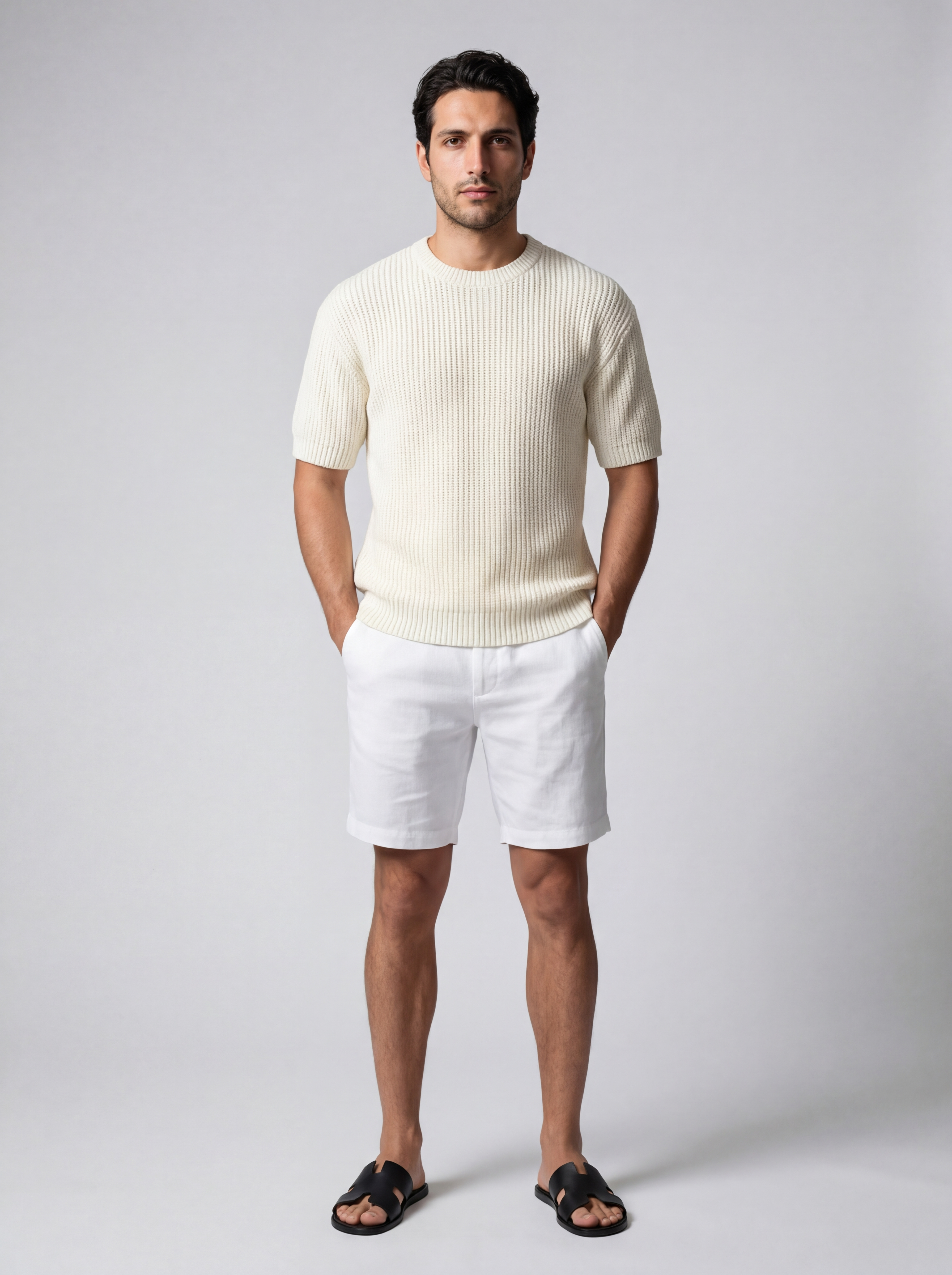 Men's Waffle Knit Short Sleeve Crewneck T-Shirt