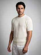 Men's Waffle Knit Short Sleeve Crewneck T-Shirt