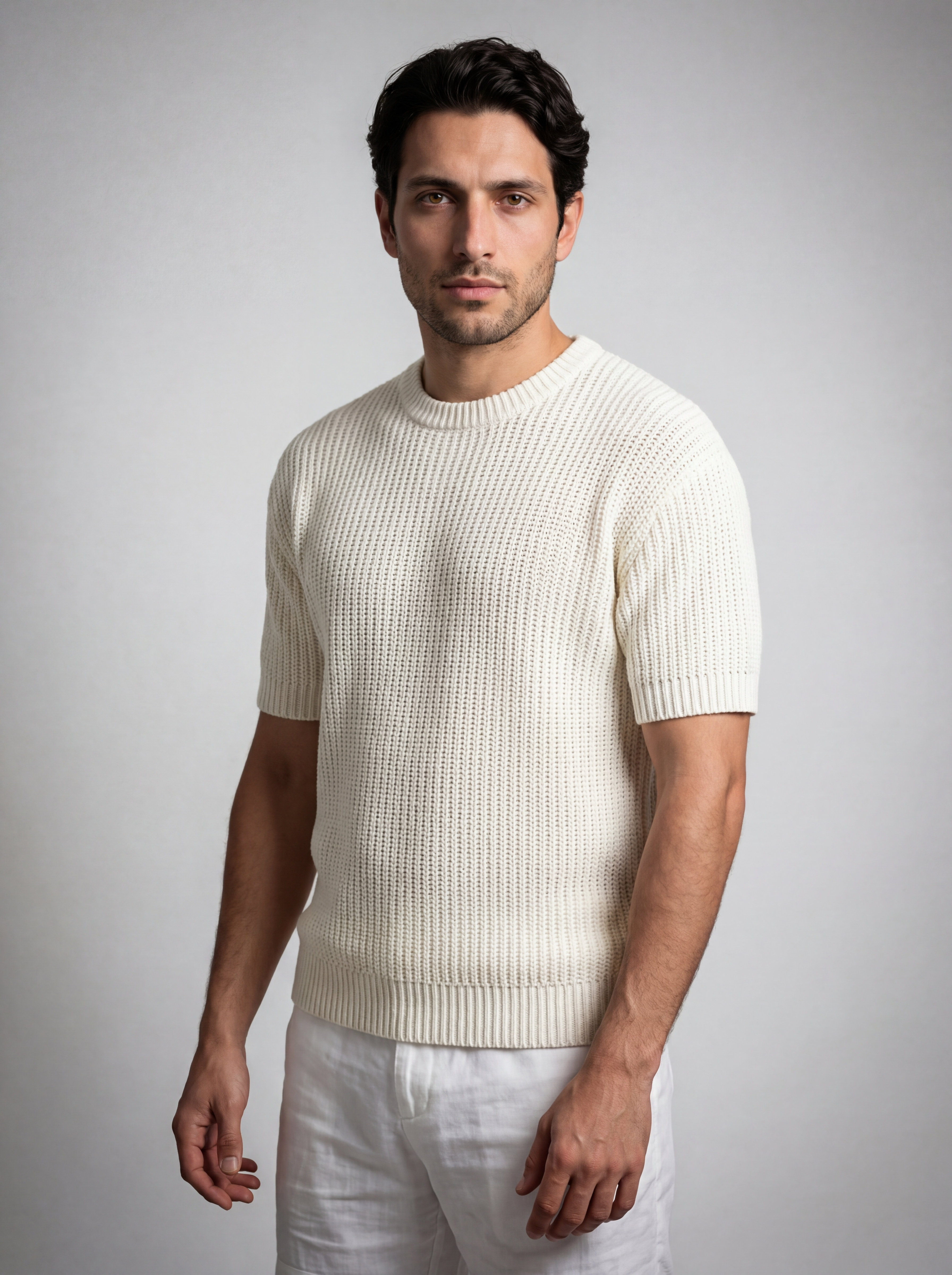 Men's Waffle Knit Short Sleeve Crewneck T-Shirt