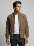 Men's Zip Front Stand Collar Flight Jacket