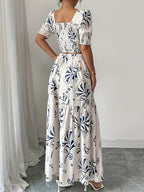 Women’s Botanical Print Two-Piece Set