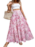 Women’s Floral Pleated Maxi Skirt