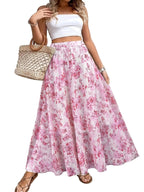 Women’s Floral Pleated Maxi Skirt