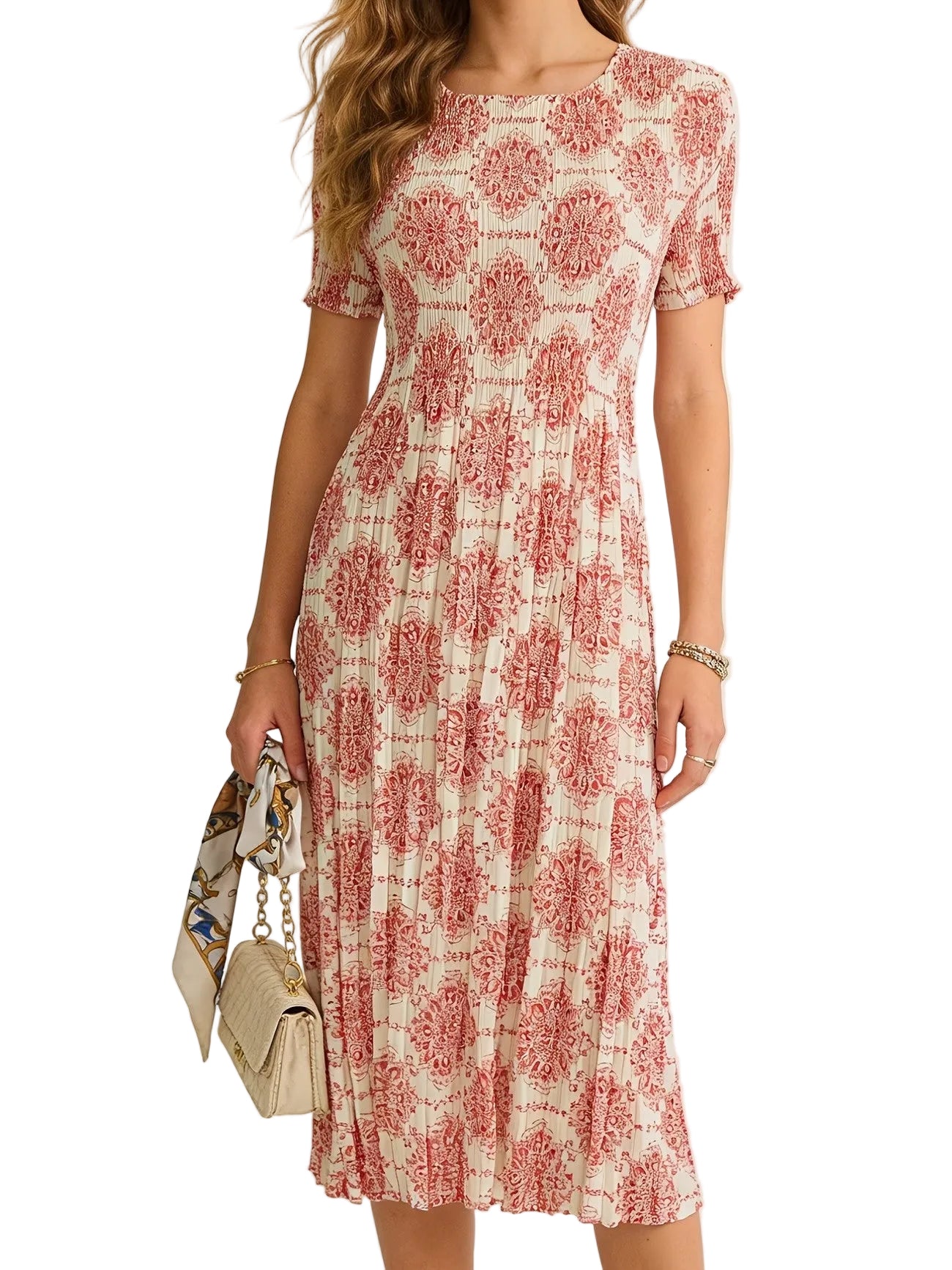 Women’s Midi Dress with Graphic Print