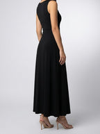 Women's Round Neck Sleeveless A-Line Summer Maxi Dress