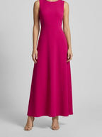 Women's Round Neck Sleeveless A-Line Summer Maxi Dress