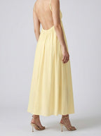 Women's A-Line Maxi Dress with Spaghetti Straps and V-Neck