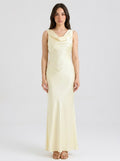 Women's Cowl Neck Sleeveless Maxi Dress