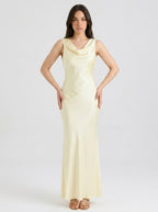 Women's Cowl Neck Sleeveless Maxi Dress