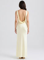 Women's Cowl Neck Sleeveless Maxi Dress