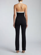 Women's Elegant Flared Jumpsuit with Halter Neck