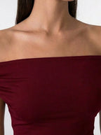 Women's Elegant Off-Shoulder Ruched Wedding Guest Maxi Dress