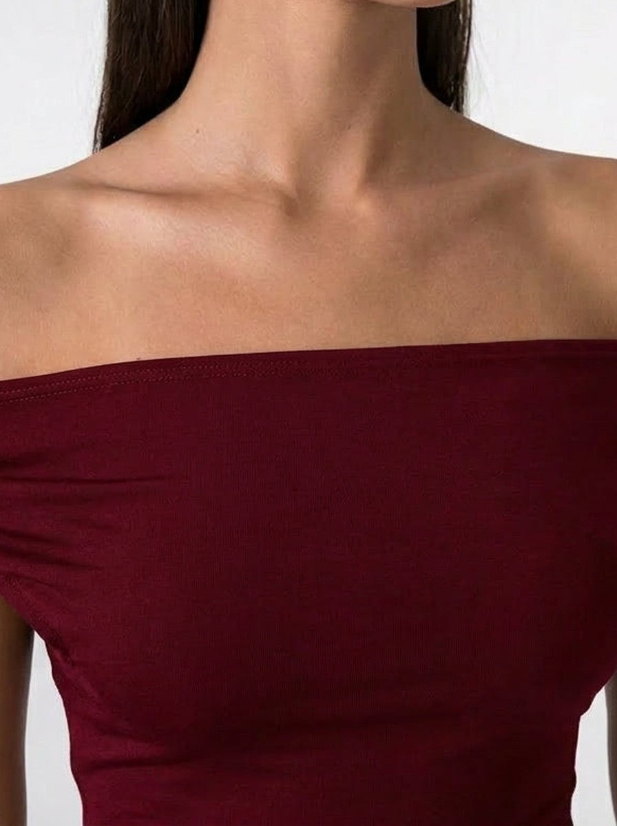 Women's Elegant Off-Shoulder Ruched Wedding Guest Maxi Dress