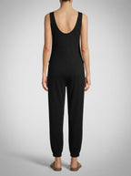 Women's Elegant Round Neck Sleeveless Jumpsuit with Pockets