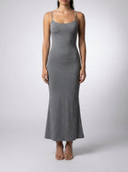 Women's Elegant Scoop Neck Spaghetti Strap Bodycon Maxi Dress
