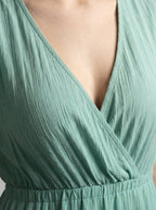 Women's Elegant Tiered Occasion Maxi Dress with Ruffle Cap Sleeve