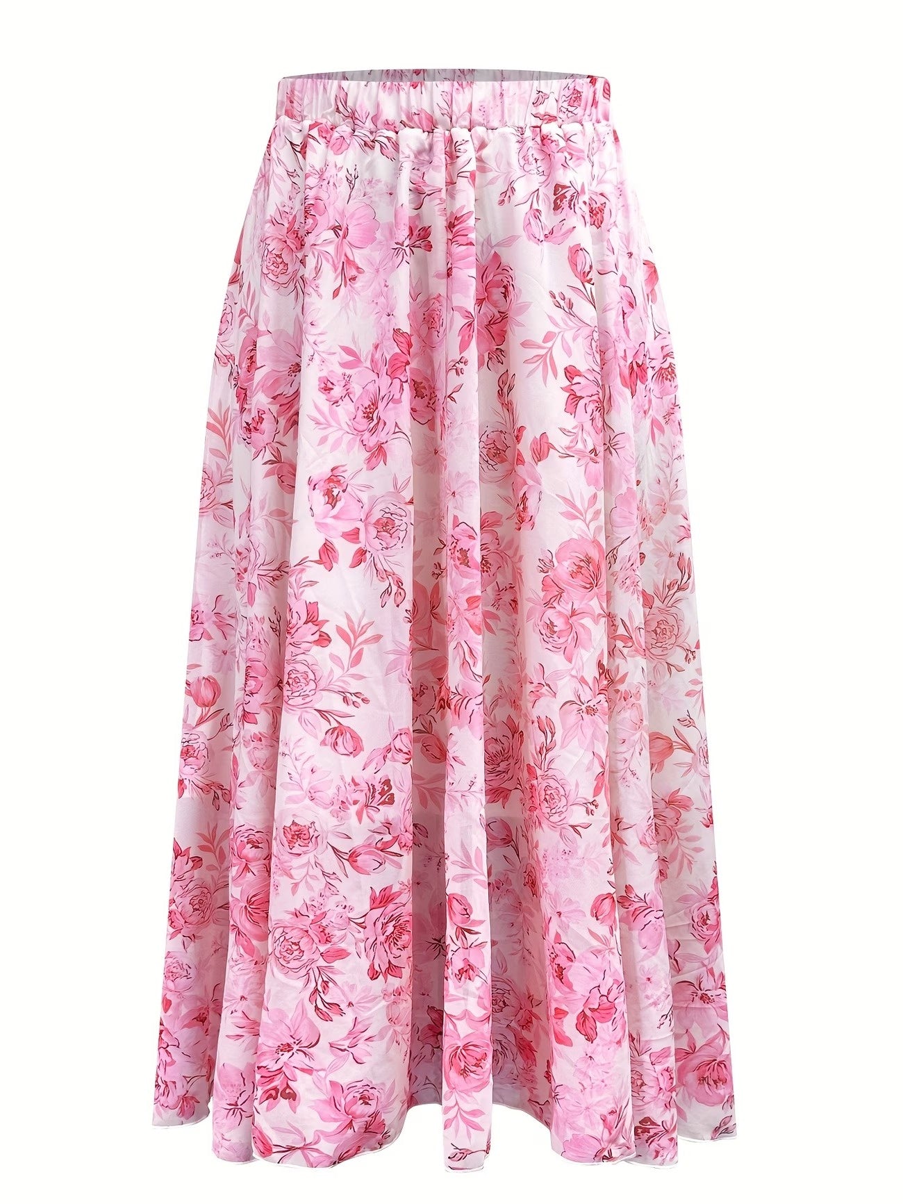 Women’s Floral Pleated Maxi Skirt