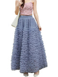 Women’s High-Waisted Ruffle Maxi Skirt
