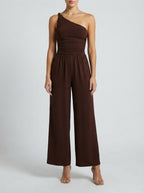 Women's One Shoulder Wide Leg Jumpsuit
