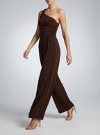 Women's One Shoulder Wide Leg Jumpsuit