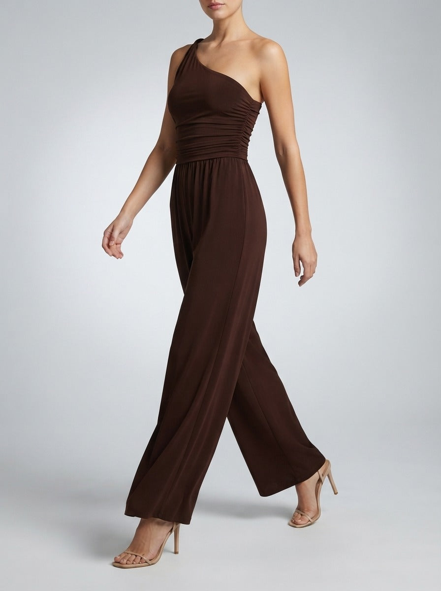 Women's One Shoulder Wide Leg Jumpsuit