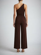 Women's One Shoulder Wide Leg Jumpsuit