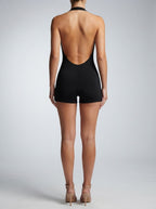 Women's Plunge Playsuit with Halter Neck