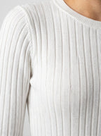 Women's Ribbed Round Neck Long Sleeve Wedding Guest Maxi Dress
