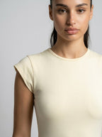 Women's Round Neck Cap Sleeve Maxi Dress
