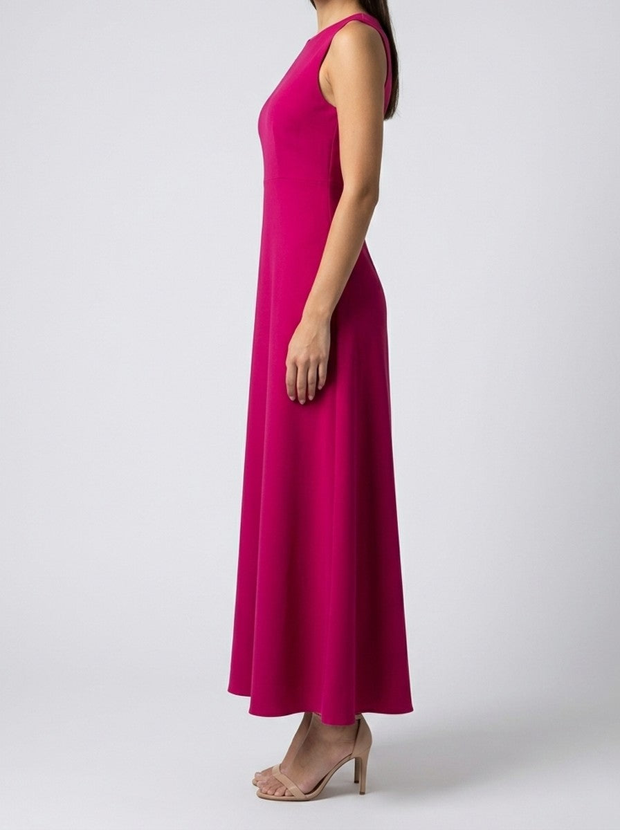 Women's Round Neck Sleeveless A-Line Maxi Dress