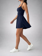 Women's Ruched Waist Playsuit with Scoop Neck