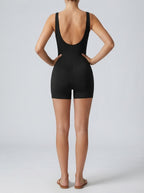 Women's Sleeveless Playsuit with Square Neck