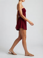 Women's Strapless Ruched Playsuit