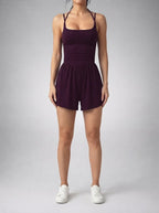 Women's Strappy Back Playsuit with Scoop Neck